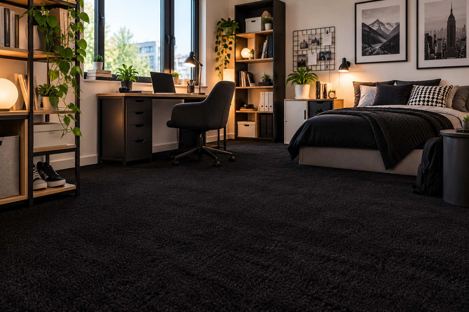 Cozy Modern Student Bedroom Office